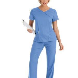 EUC Urbane Ultimate Ceil Blue Scrubs Set XS/XSTall